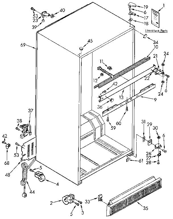 Kenmore 1069600585 cabinet diagram