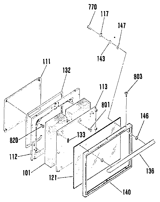 Kenmore 9119562991 door section diagram