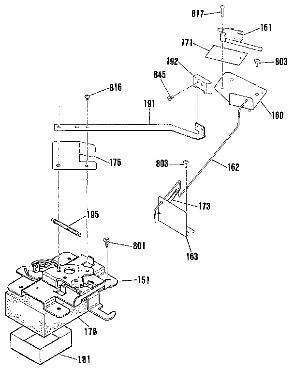 Kenmore 9119562991 door lock section diagram