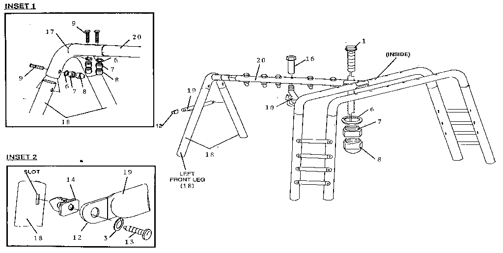 Sears 512720268 a-frame assembly diagram