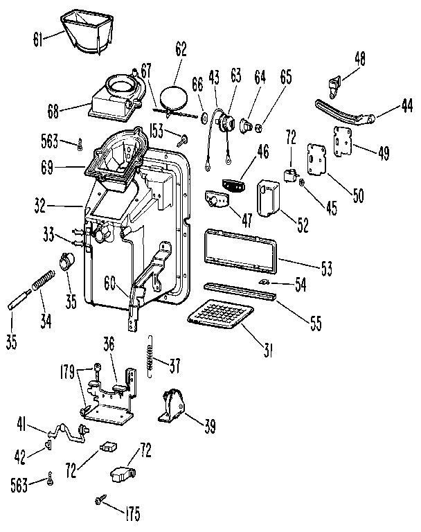 Kenmore 3639512413 dispenser diagram