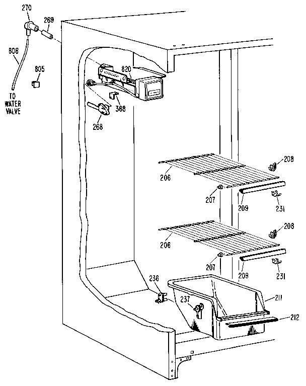 Kenmore 3639512413 freezer section diagram