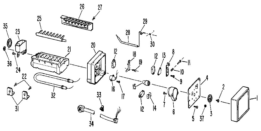 Kenmore 3639512413 icemaker diagram