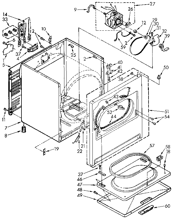 Kenmore 11096271100 cabinet diagram