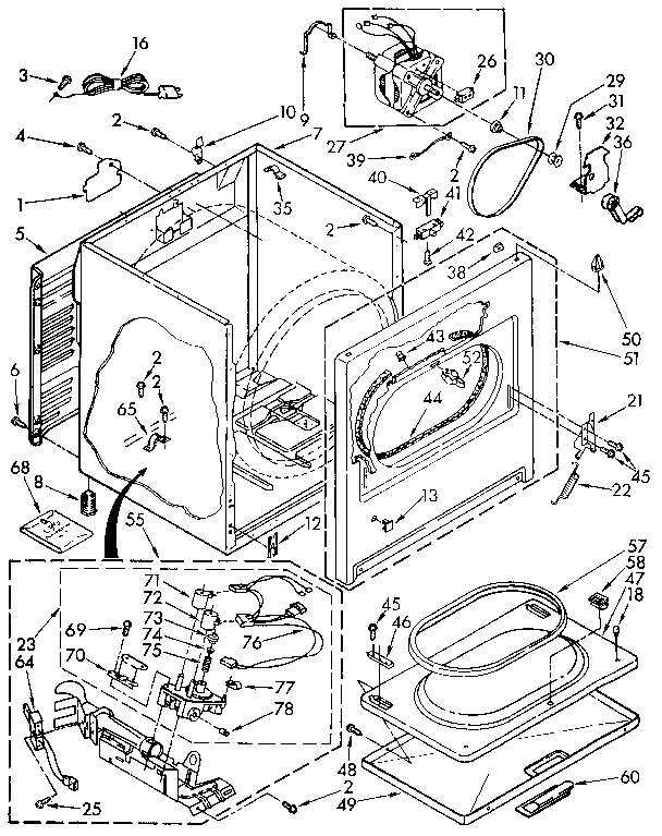 Kenmore 11097271800 cabinet diagram