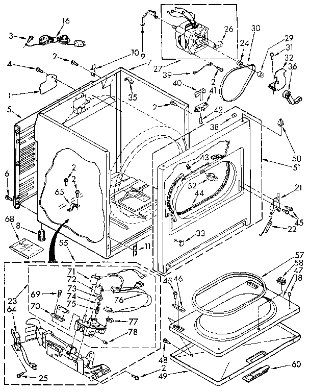 Kenmore 11097280100 cabinet diagram