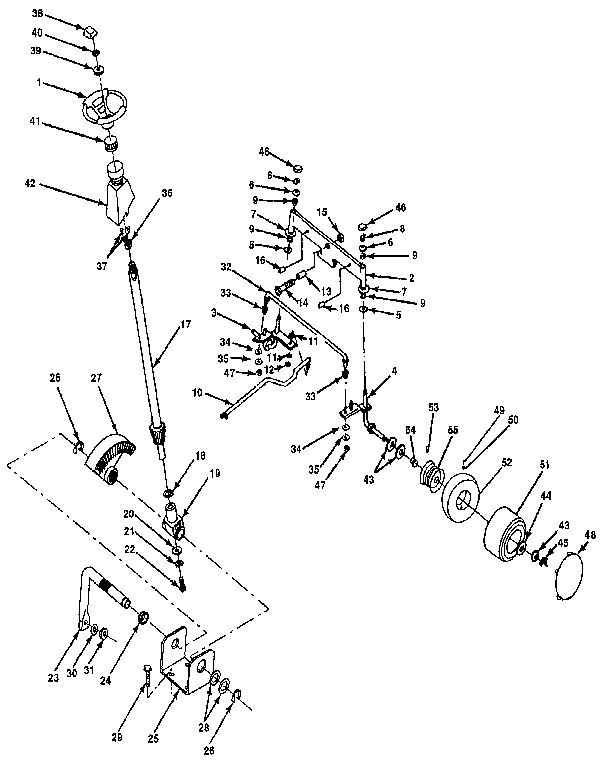 Craftsman 917255251 steering assembly diagram