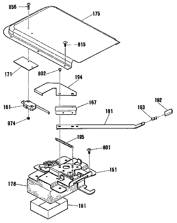 Kenmore 9119312190 door lock section diagram