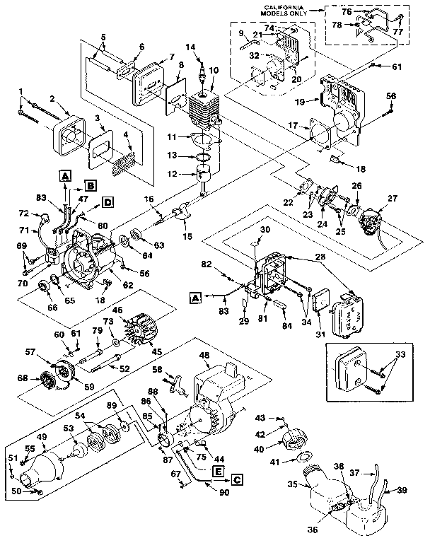 Homelite (UT-20581-2) figure 1 diagram