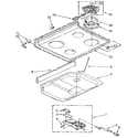 Whirlpool RF365PXXN1 cooktop diagram