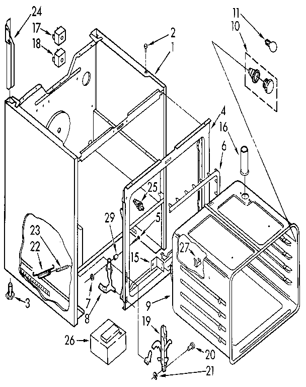 Whirlpool RF365PXXN1 oven diagram
