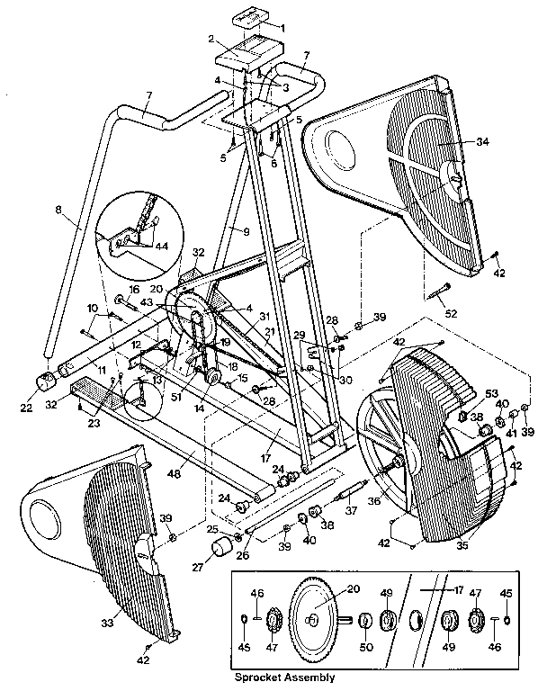 Weslo WL060011 unit parts diagram