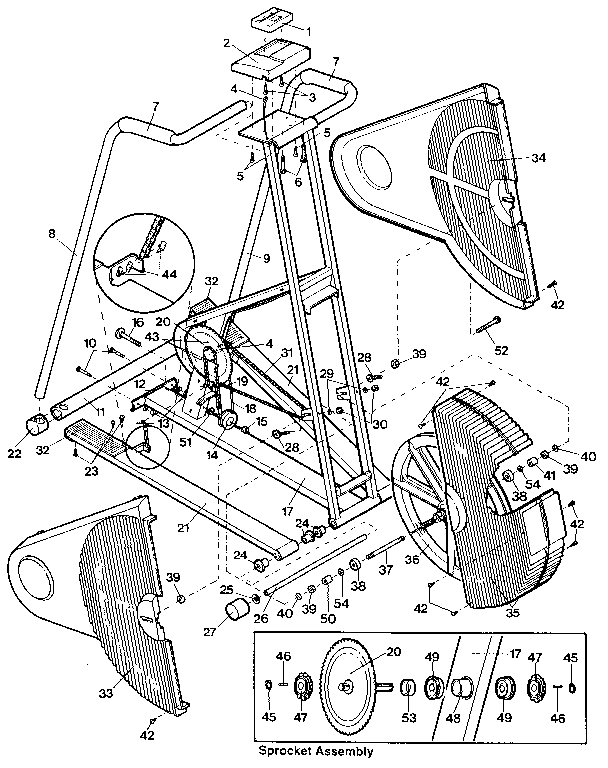 Weslo WL060010 unit parts diagram