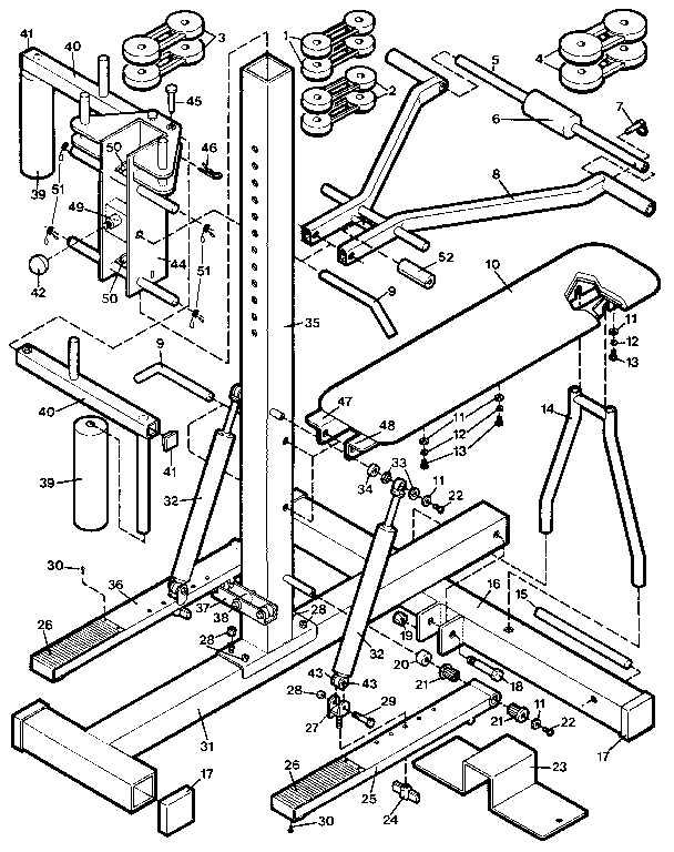 Weslo WL870301 unit parts diagram
