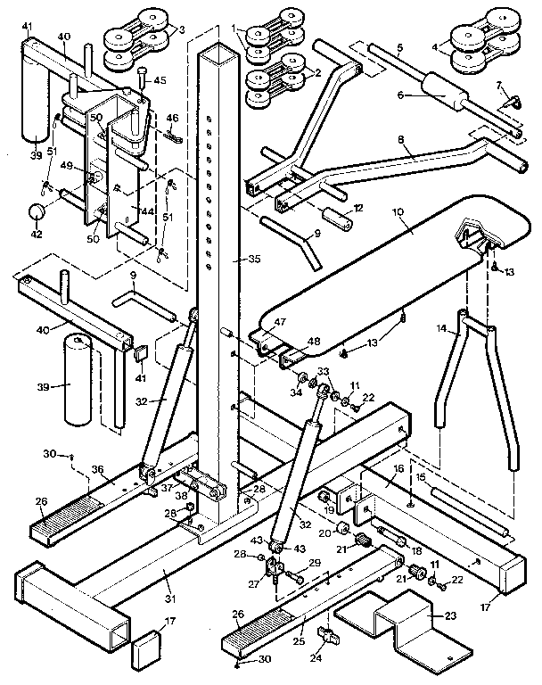 Weslo WL870302 unit parts diagram