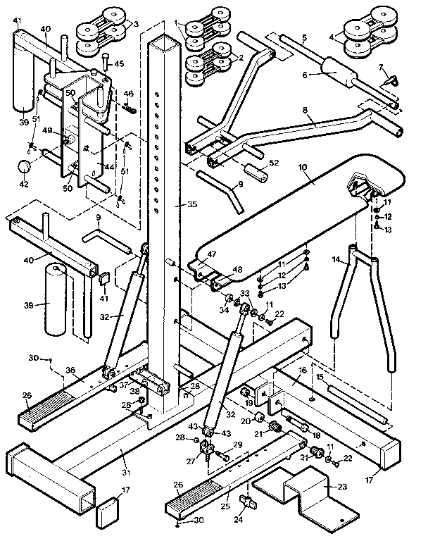 Weslo WL870300 unit parts diagram