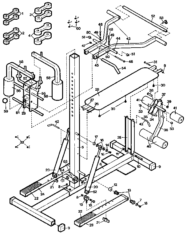 Weslo WL870311 unit parts diagram