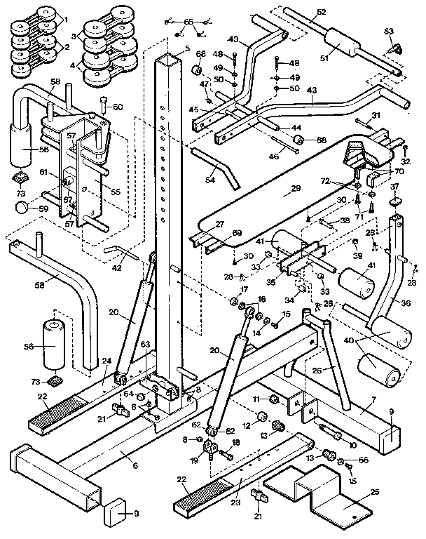 Weslo WL870512 unit parts diagram