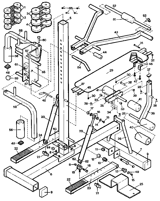 Weslo WL870511 unit parts diagram