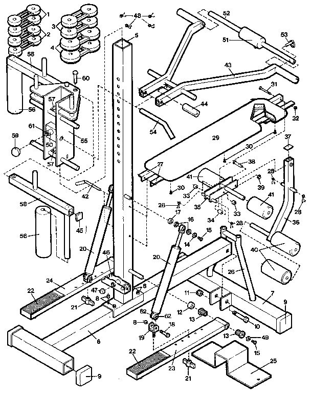 Weslo WL870510 unit parts diagram