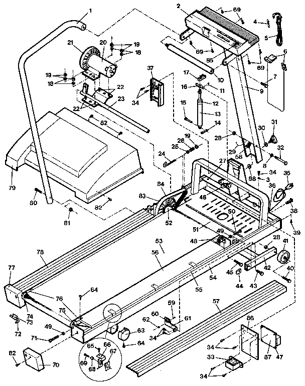 Proform PF080010 unit parts diagram
