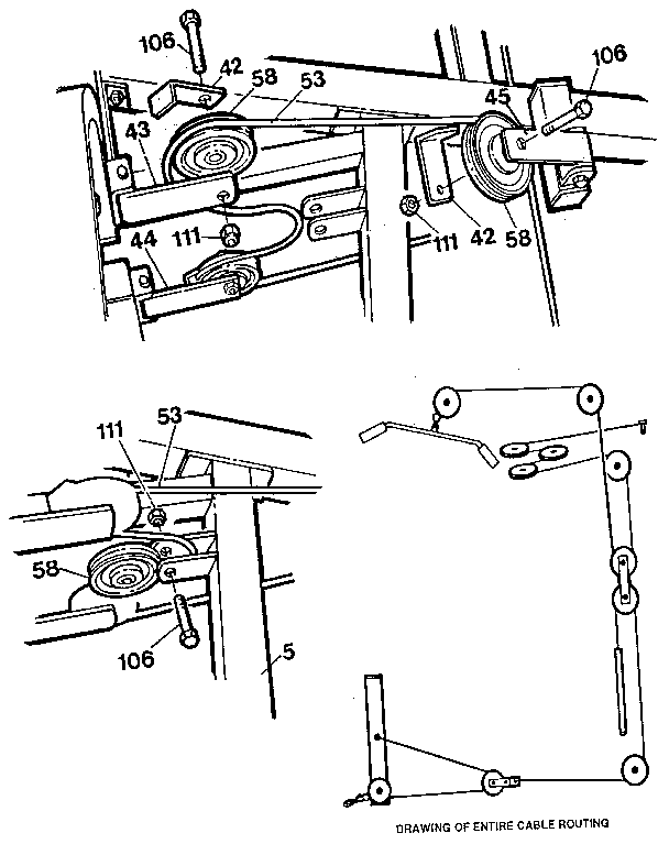 Weider E8800 pulleys diagram