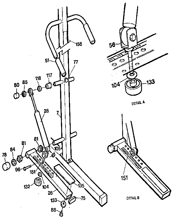 Weider E8800 stepper assembly diagram
