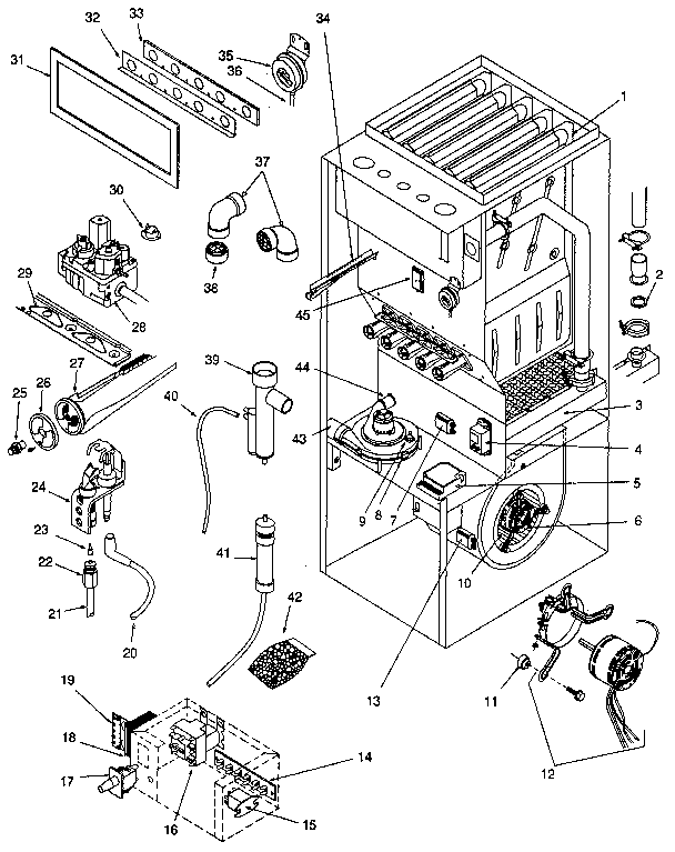 ICP NULK100DH07 functional replacement parts diagram
