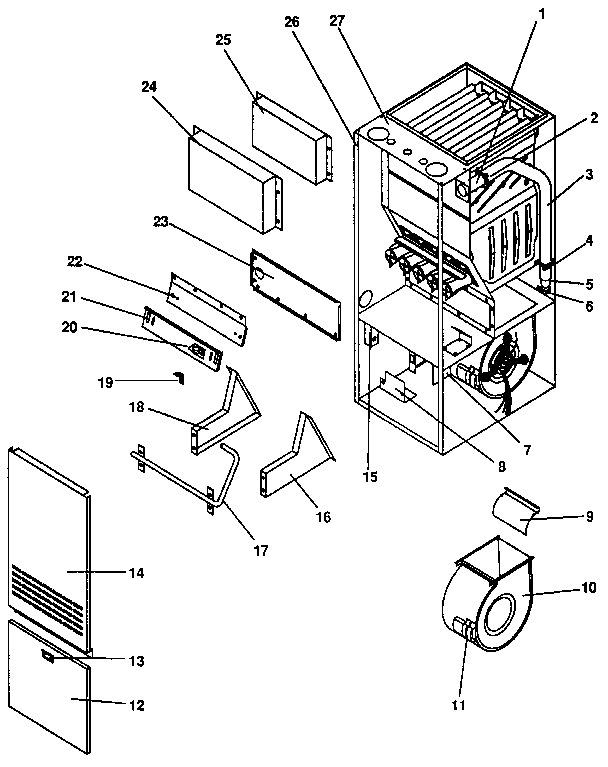 ICP NUGK125DK08 non-functional replacement parts diagram