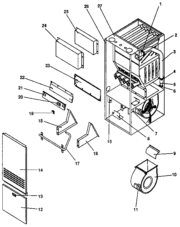 ICP NUGK100KH11 non-functional replacement parts diagram