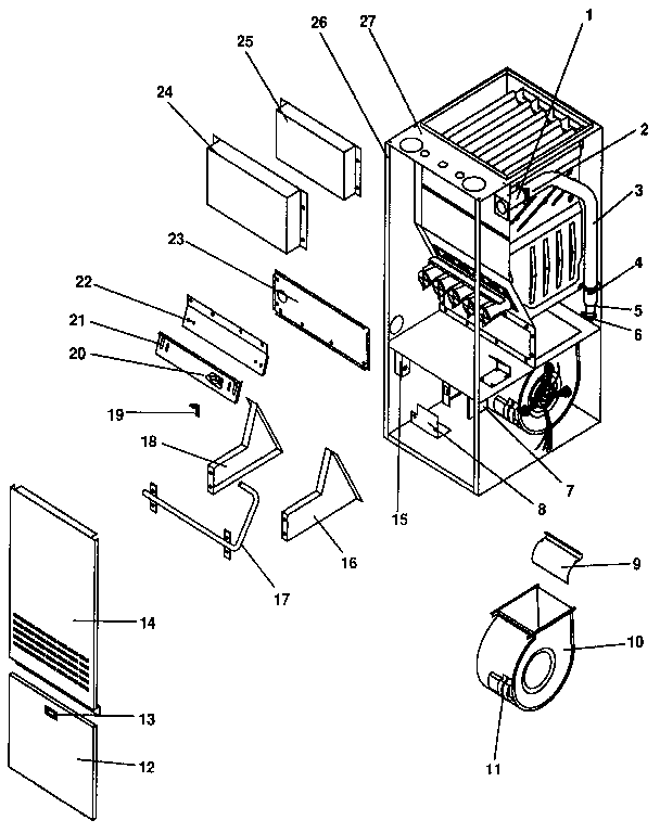 ICP NUGK040KF07 non-functional replacement parts diagram