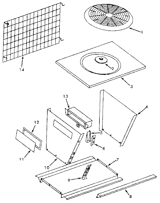 ICP NCHAA47AH01 non-functional replacement parts diagram