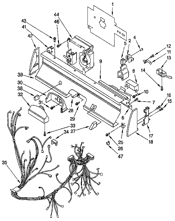 KitchenAid KUDM22HT0 control panel diagram