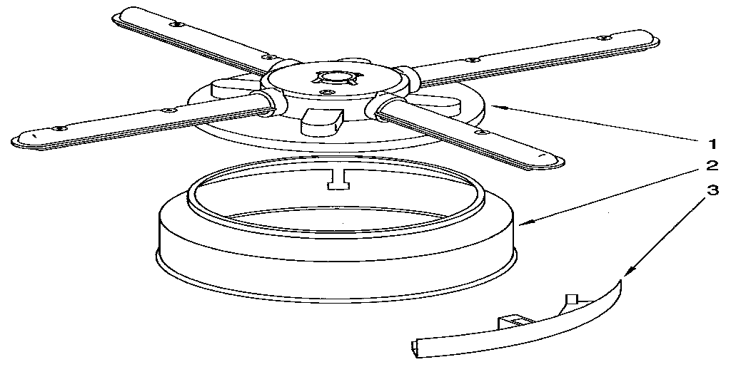 KitchenAid KUDM22HT0 lower washarm and strainer diagram