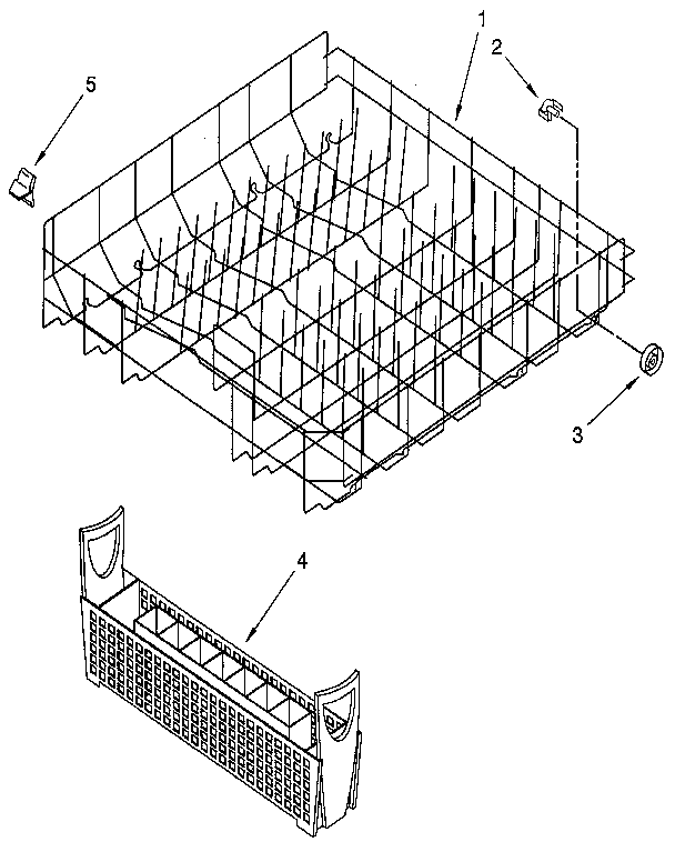 KitchenAid KUDM22HT0 lower rack diagram
