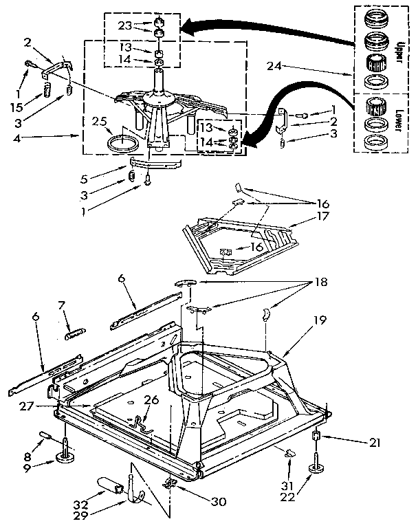 KitchenAid KAWE760WAL3 machine base diagram