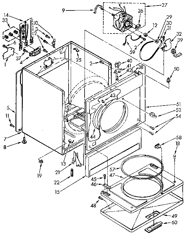 Kenmore 11096278100 cabinet diagram