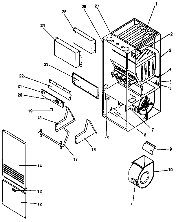 ICP NUGK125KK08 non-functional replacement parts diagram