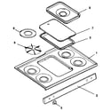 Kenmore 7907482890 cooktop section diagram