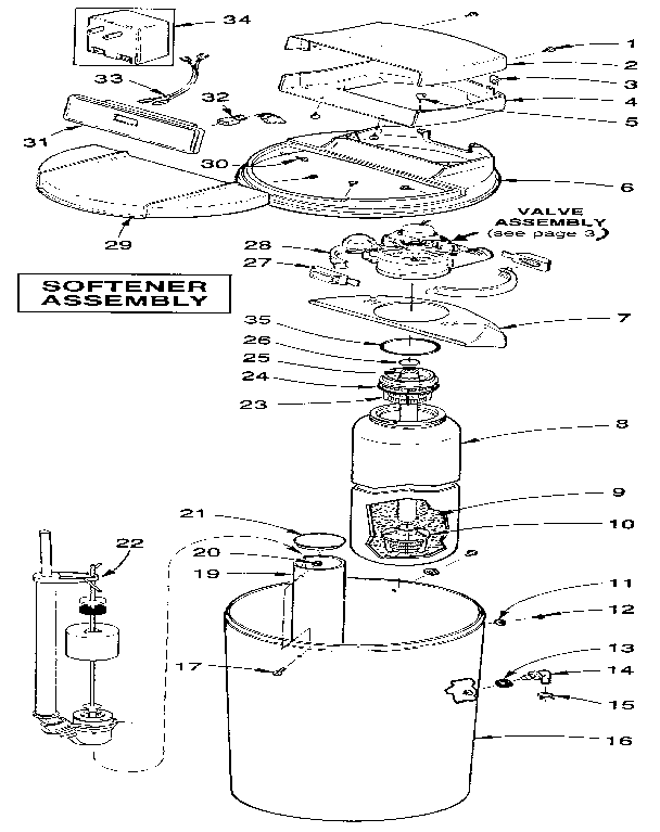 Kenmore 6253487004 softener assembly diagram