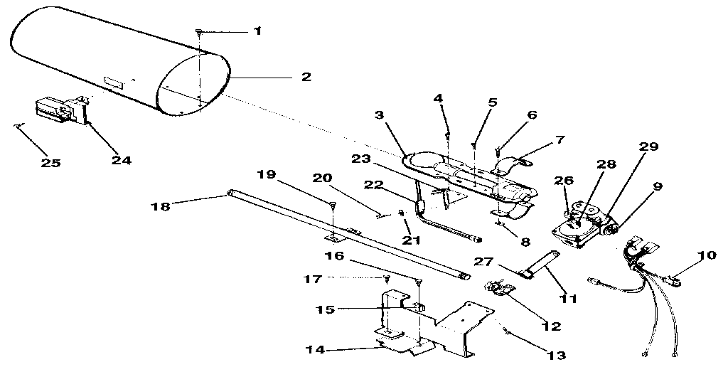 Kenmore 41798989830 gas valve, burner assy, sensor diagram