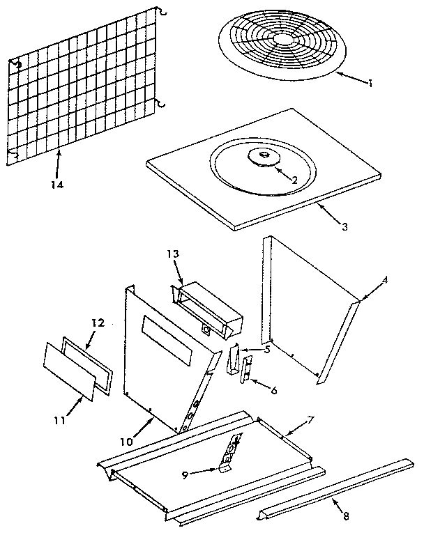 ICP NCHAA41AK01 non-functional replacement parts diagram