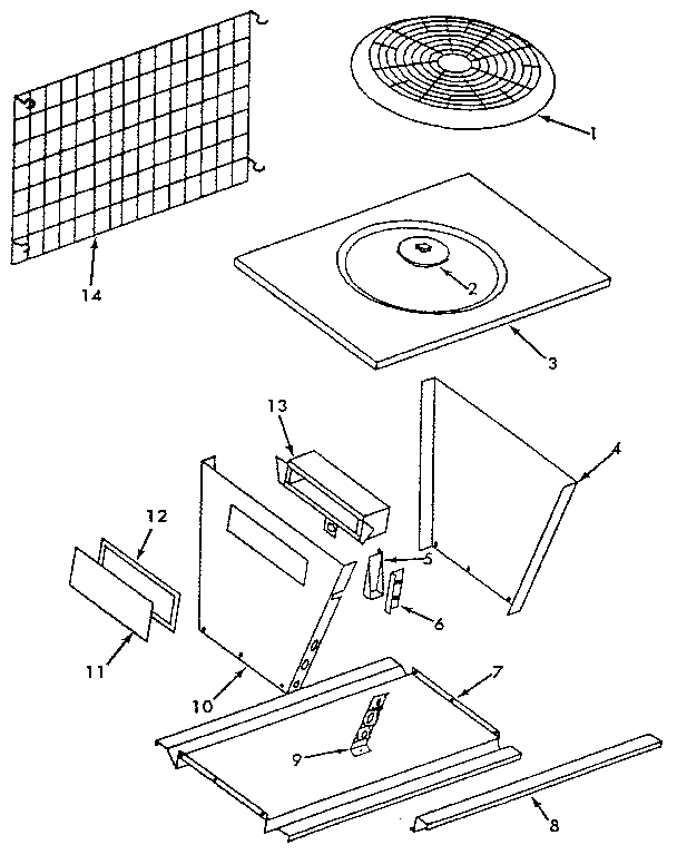 Kenmore 867821931 non-functional replacement parts diagram