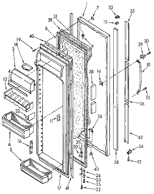 Kenmore 1069515782 refrigerator door diagram