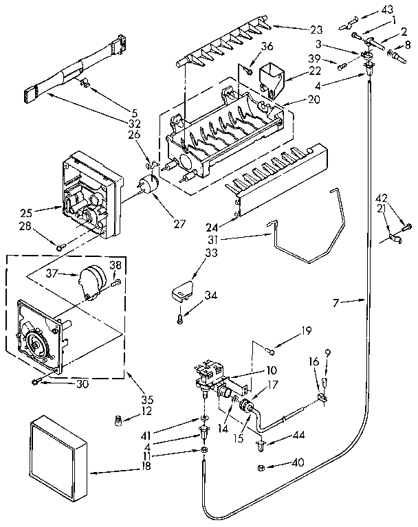 Kenmore 1069515782 icemaker diagram