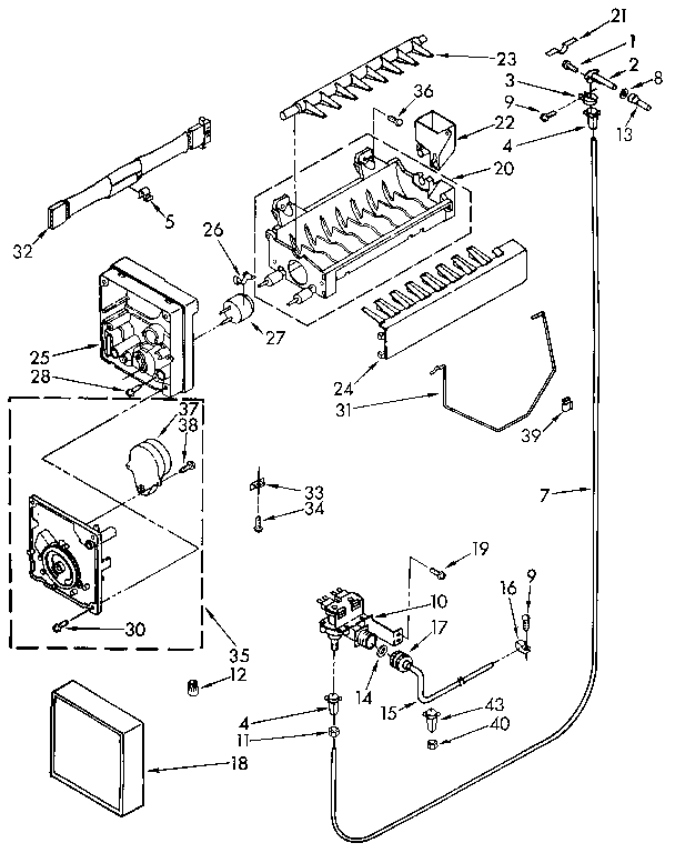 Kenmore 1069515511 icemaker diagram
