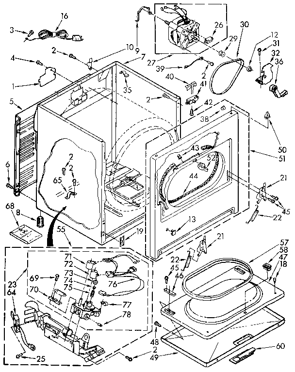 Kenmore 11097478100 cabinet diagram