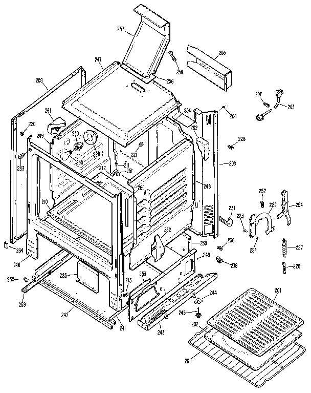 Kenmore 3627181192 cabinet diagram