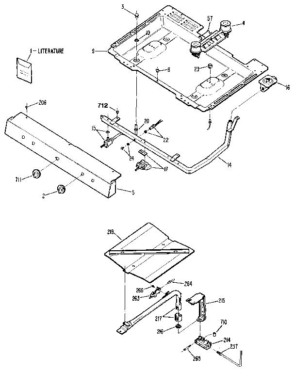 Kenmore 3626101192 burner section diagram