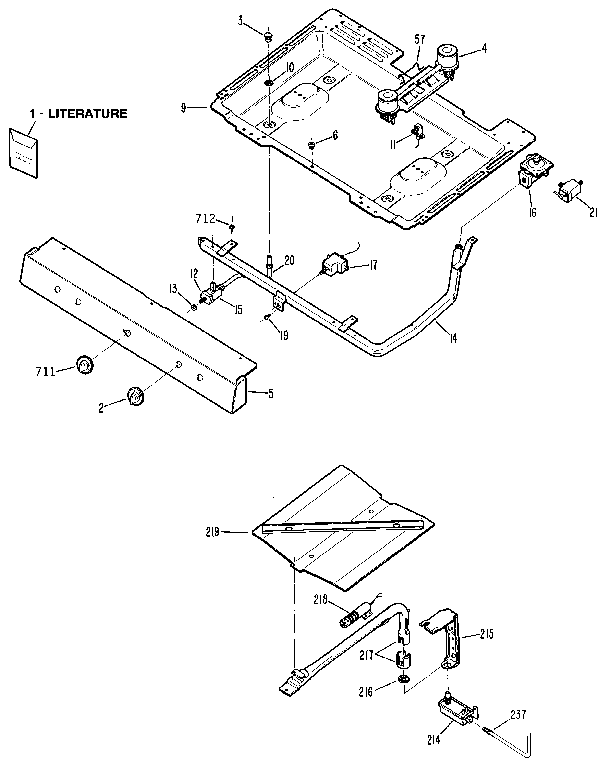 Kenmore 3626111192 burner section diagram